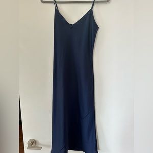 Aritzia navy slip dress